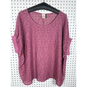 Akemi  & Kin Top Size XS/S Oversized Sheer Crochet Sleeveless Womens